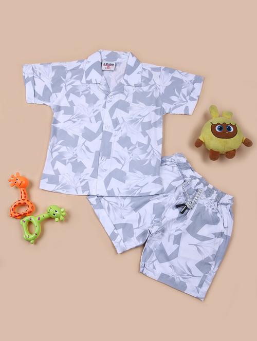 boys printed shirt and shorts set - 21688103 - Very Small Image - 1