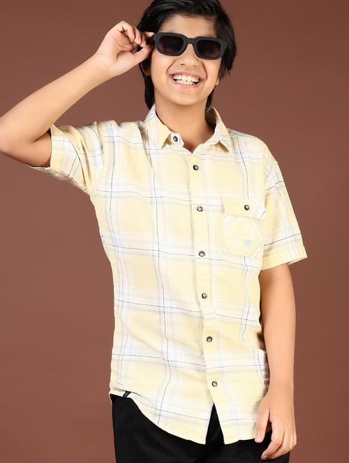 boys checkered short sleeve casual shirt - 21688170 - Very Small Image - 1