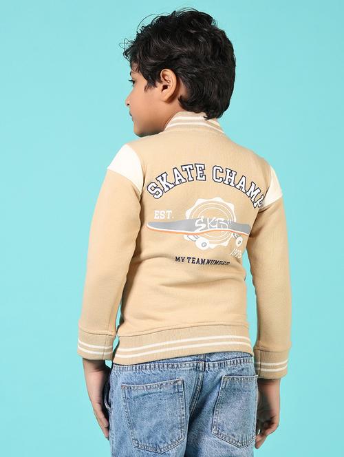 boys printed long sleeve varsity jacket - 21688243 - Very Small Image - 1