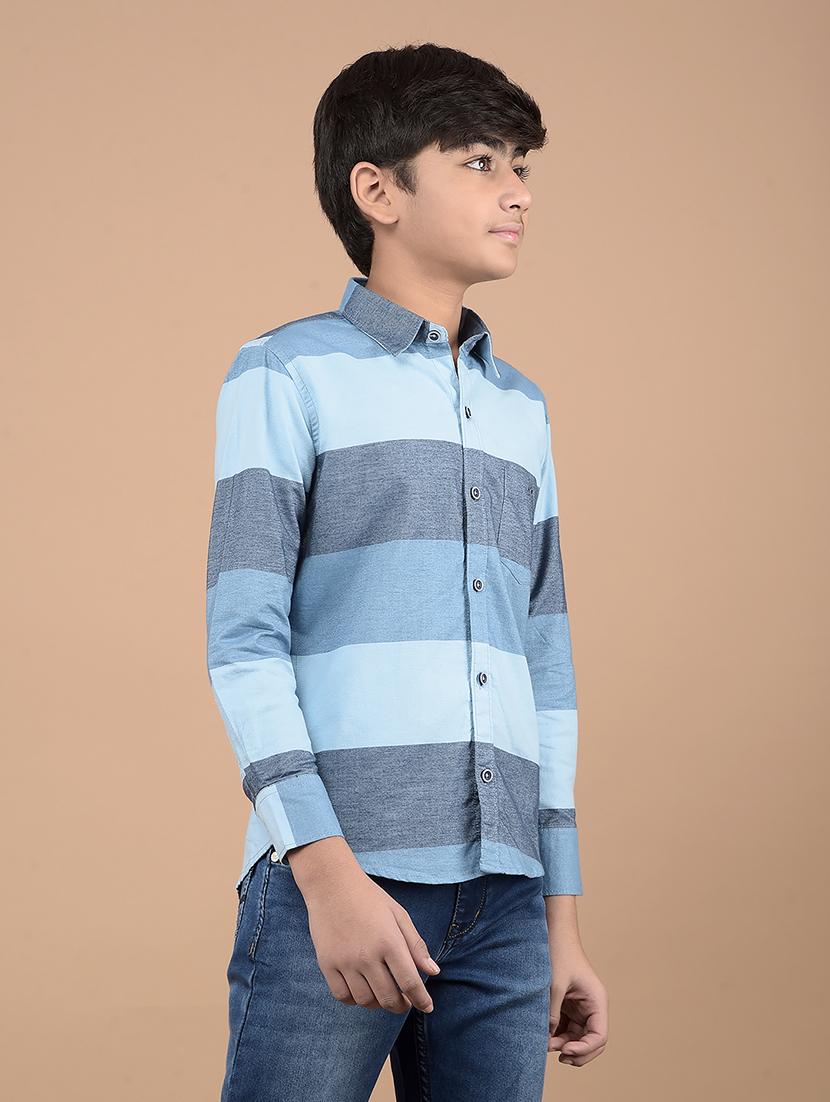 boys long sleeves striped shirt - 21688327 - Zoom Image - 2