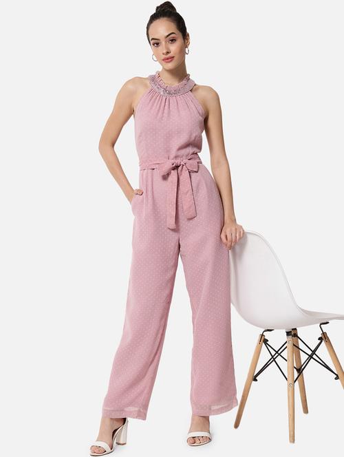 women halter neck full length jumpsuit - 21688396 - Very Small Image - 1