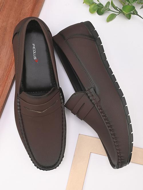 men brown slip on loafers - 21688680 - Very Small Image - 1