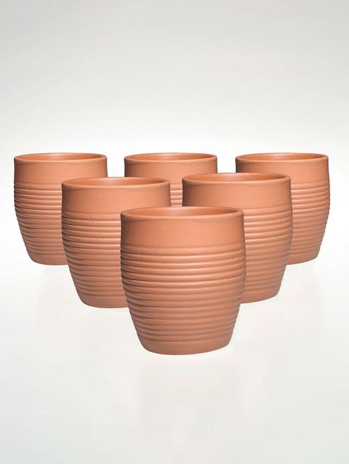 ekaura asthetic terracotta kulhad set of 6 - 21688961 - Very Small Image - 1
