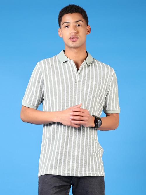 men striped short sleeve regular fit polo t-shirt - 21689426 - Very Small Image - 1