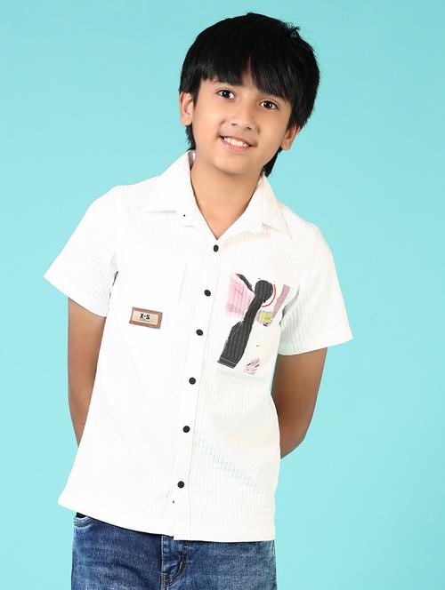 boys printed collared short sleeves shirt - 21689461 - Very Small Image - 1