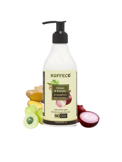 koffeco onion shampoo for hair growth and hair fall control - organic shampoo for men & women - 250 ml - 21689980 - Very Small Image - 1