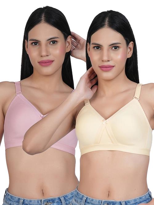 women pack of 2 solid full coverage bra - 21690485 - Very Small Image - 1