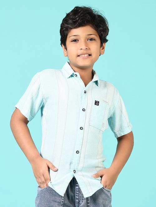 boys collared short sleeves shirt - 21690644 - Very Small Image - 1