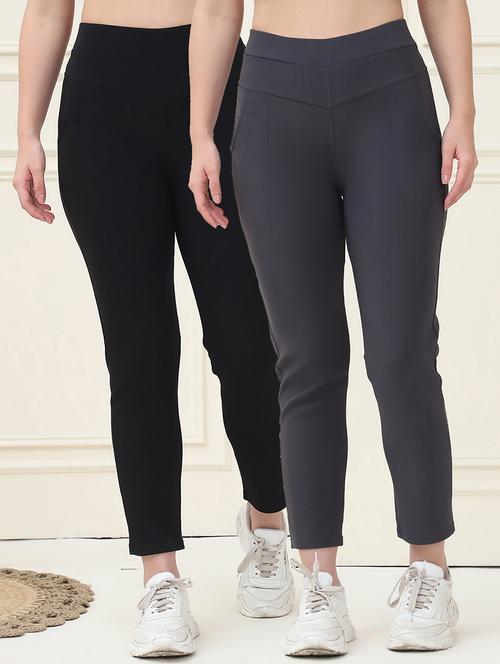 women pack of 2 solid jegging - 21690678 - Very Small Image - 1