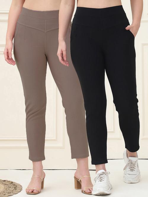 women pack of 2 solid jegging - 21690683 - Very Small Image - 1