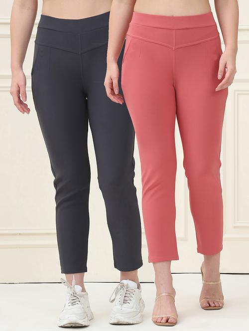 women pack of 2 solid jegging - 21690695 - Very Small Image - 1