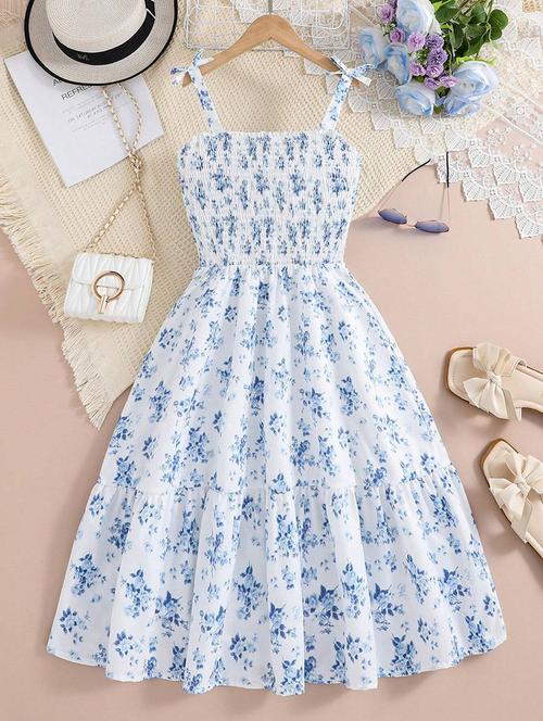 girls floral printed sleeveless dress - 21691159 - Very Small Image - 1