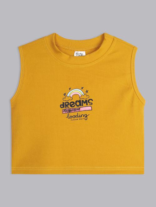 girls round neck graphic printed top - 21691273 - Very Small Image - 1