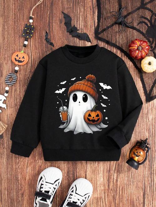 kids long sleeves front print sweatshirt - 21691295 - Very Small Image - 1