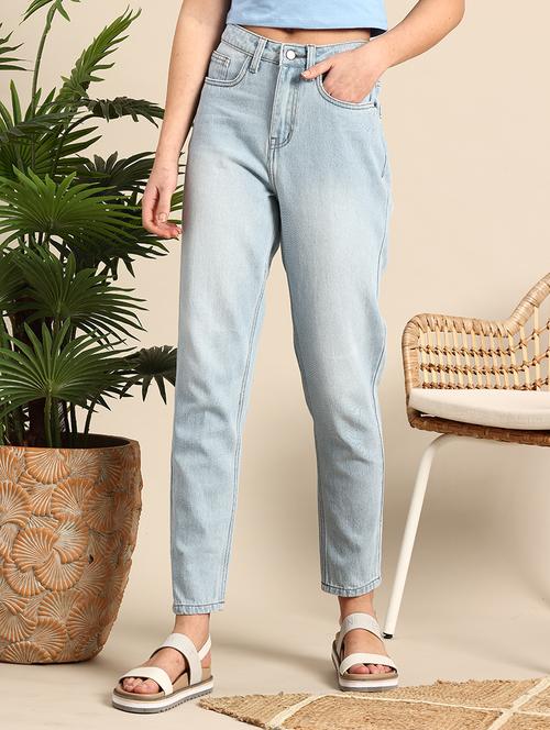 women mid rise mom fit denim jeans - 21691440 - Very Small Image - 1