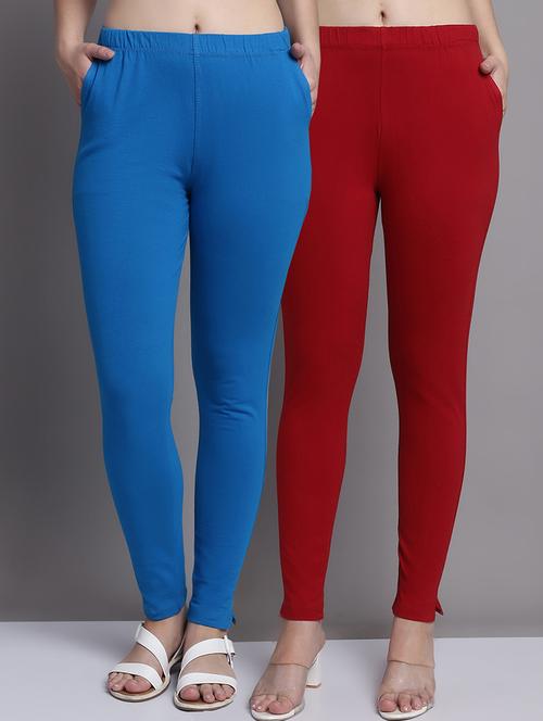 women pack of 2 solid leggings - 21691769 - Very Small Image - 1