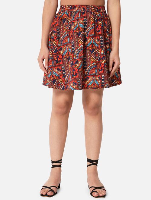 women printed high rise flared skirt - 21691792 - Very Small Image - 1