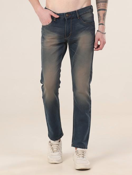 men mid rise slim fit washed denim jeans - 21692146 - Very Small Image - 1