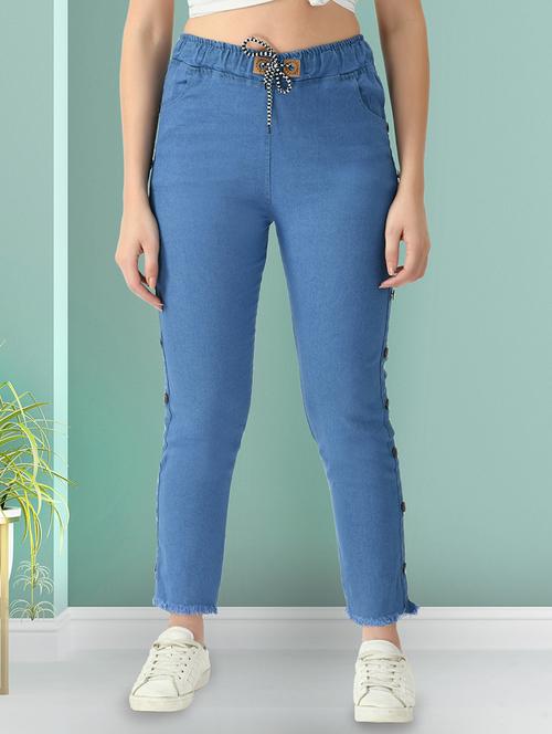 women solid mid rise slim fit jean - 21692963 - Very Small Image - 1
