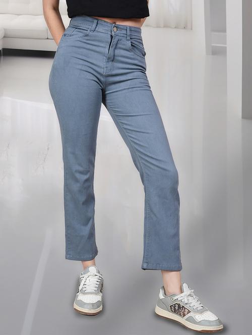 women solid mid rise slim fit jean - 21692992 - Very Small Image - 1