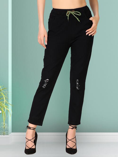 women distressed mid rise slim fit jean - 21693028 - Very Small Image - 1