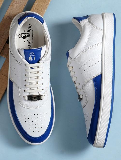 men white lace up sneakers - 21693212 - Very Small Image - 1