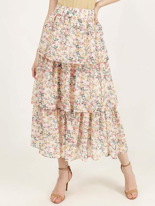 white polyester aline skirts - 21693281 - Very Small Image - 1