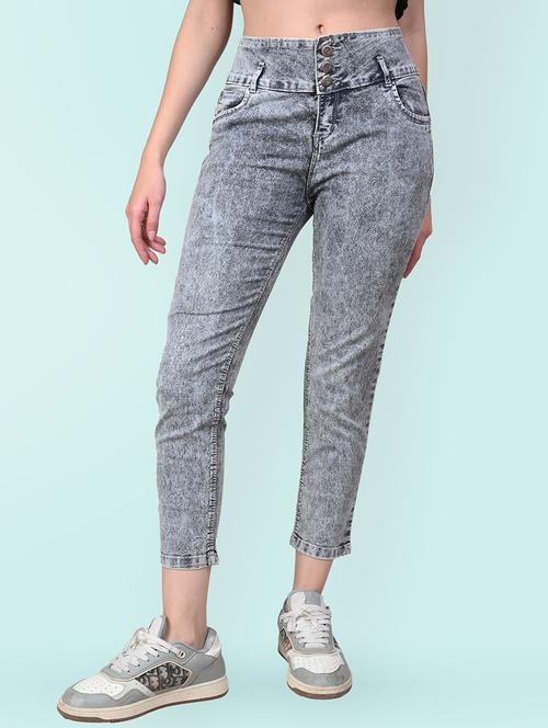 women solid mid rise slim fit jean - 21693430 - Very Small Image - 1