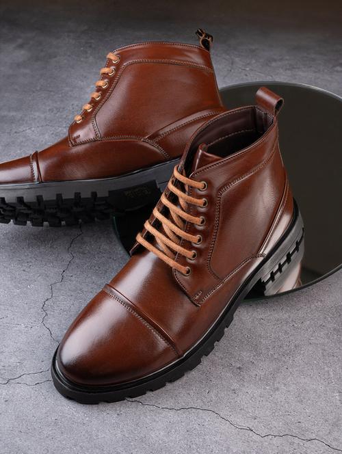 men brown lace up boots - 21693539 - Very Small Image - 1