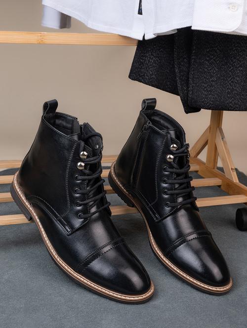 men black lace up boots - 21693545 - Very Small Image - 1