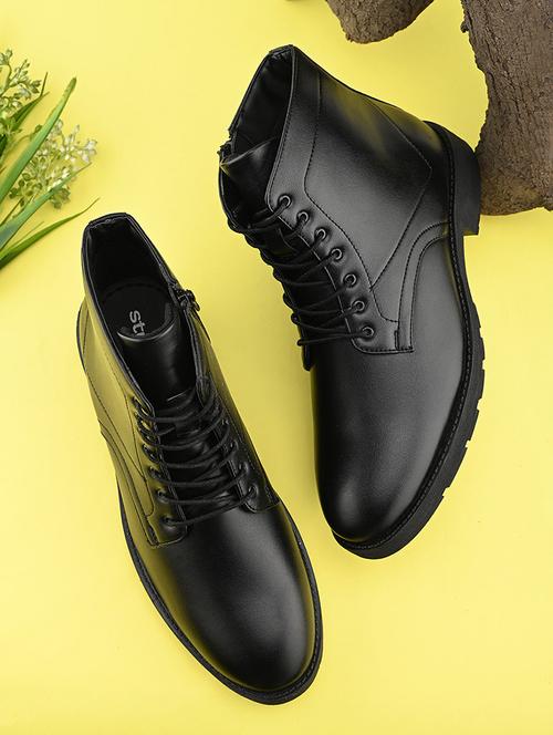 men black lace up boots - 21693547 - Very Small Image - 1