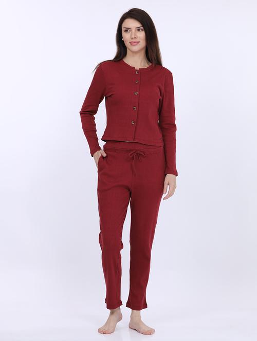 women solid top and trouser co-ord set - 21693564 - Very Small Image - 1