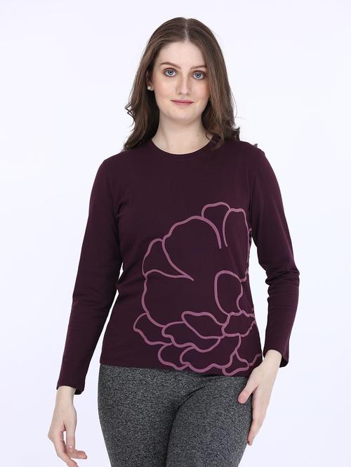 women round neck long sleeve t-shirt - 21693611 - Very Small Image - 1