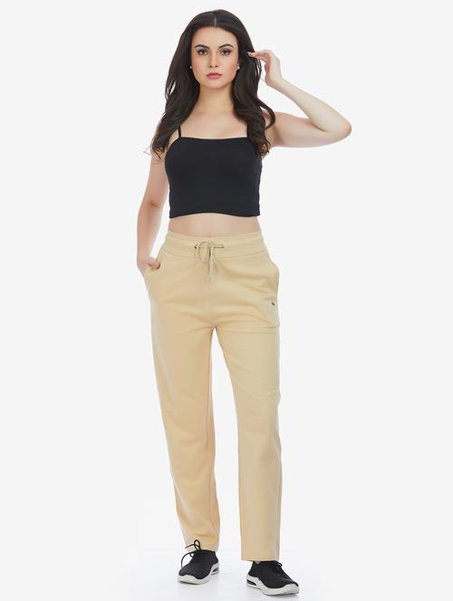 women solid mid rise track pant - 21693636 - Very Small Image - 1