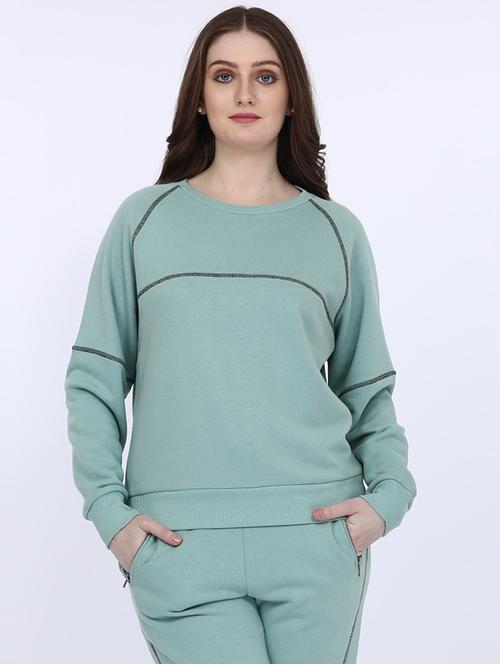 women solid long sleeve sweatshirt - 21694728 - Very Small Image - 1