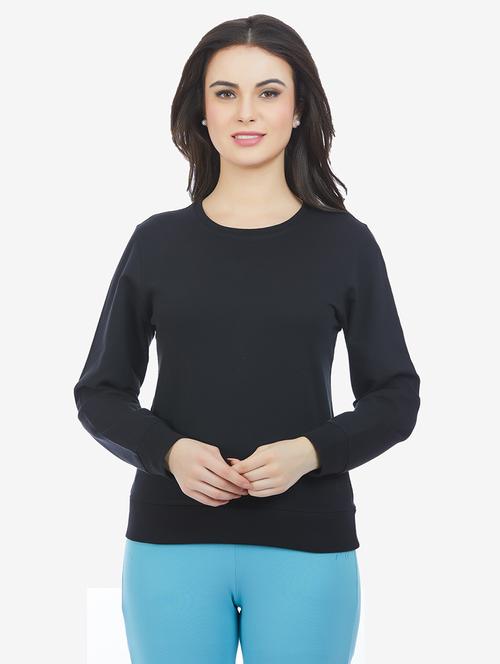 women solid long sleeve sweatshirt - 21694737 - Very Small Image - 1