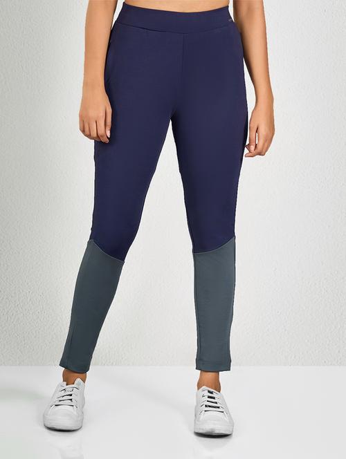 women color block mid rise track pants - 21694752 - Very Small Image - 1
