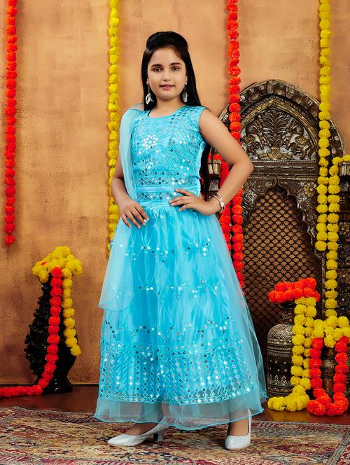 girls embroidered lehenga choli set with dupatta - 21694922 - Very Small Image - 1