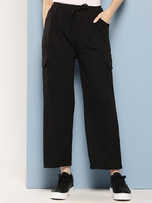 women mid rise solid cargo - 21694931 - Very Small Image - 1