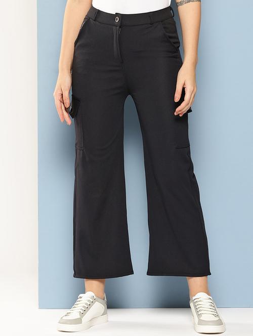 women mid rise solid cargo - 21694941 - Very Small Image - 1