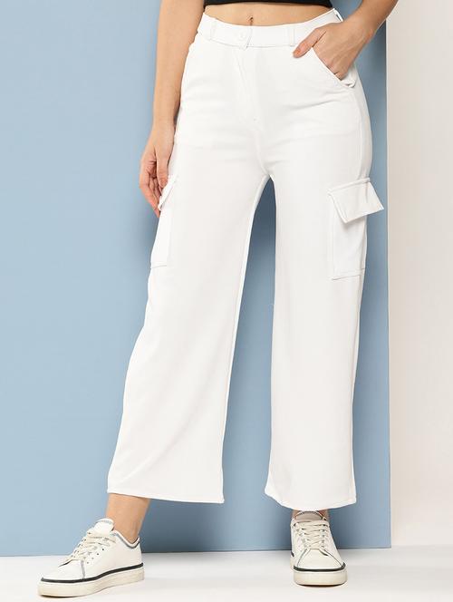 women mid rise solid cargo - 21694945 - Very Small Image - 1