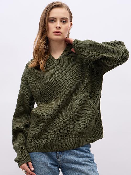 women acrylic long sleeve pullover - 21695361 - Very Small Image - 1