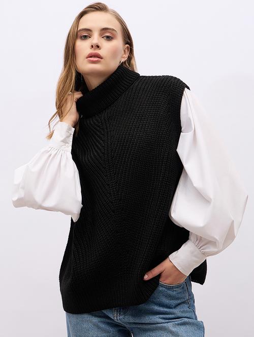 women acrylic sleeveless pullover - 21695376 - Very Small Image - 1