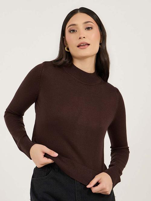 women acrylic long sleeve pullover - 21695381 - Very Small Image - 1
