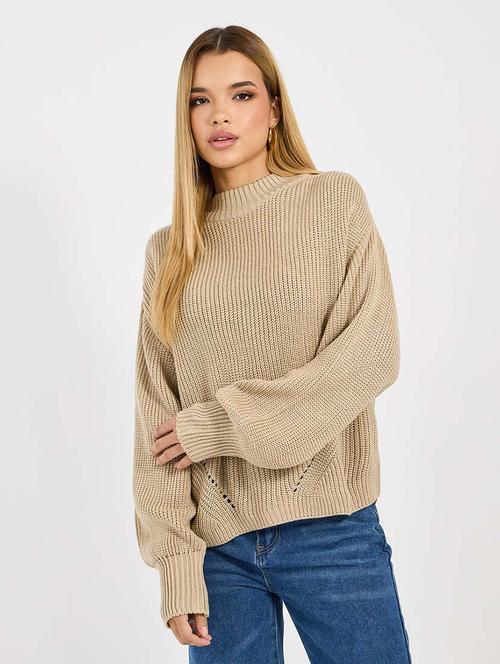 women acrylic long sleeve pullover - 21695390 - Very Small Image - 1