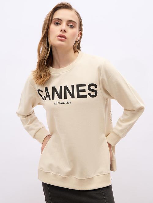 women front print long sleeve sweatshirt - 21695433 - Very Small Image - 1