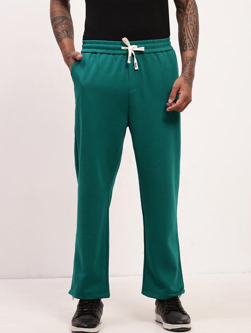 men solid mid riise full length track pant - 21695995 - Very Small Image - 1