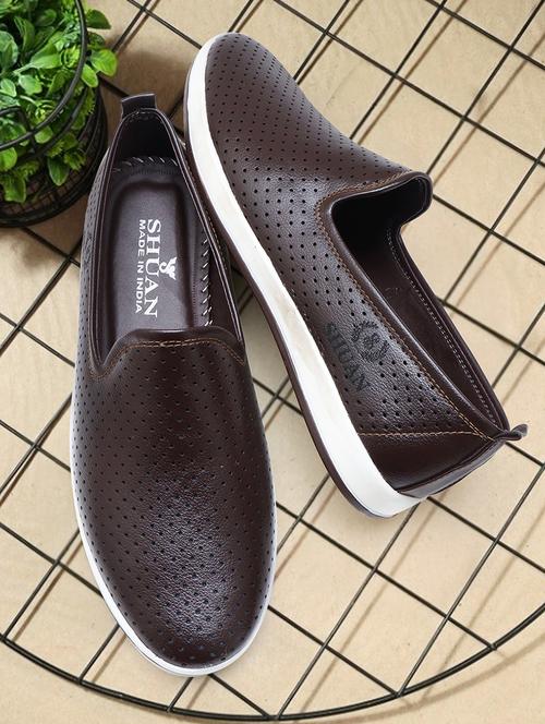 men brown slip on casual shoes - 21696026 - Very Small Image - 1