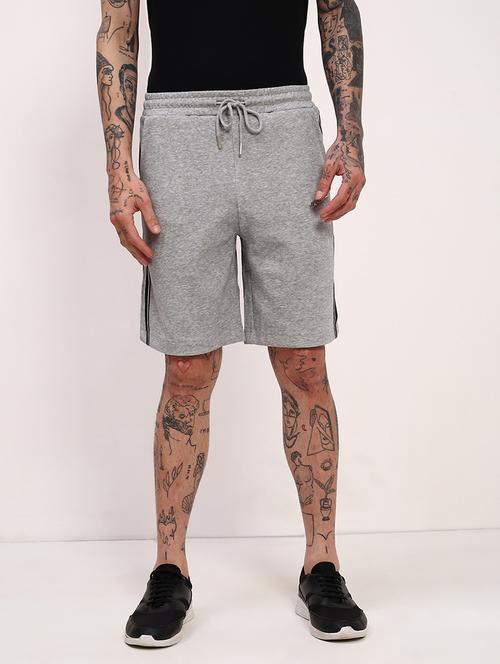 men side taped mid rise regular fit shorts - 21696077 - Very Small Image - 1