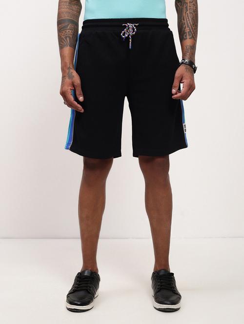 men side taped mid rise regular fit shorts - 21696089 - Very Small Image - 1